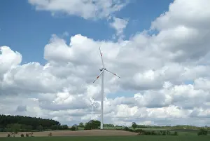 Wind Powered Electricity Drucke: Wind power station
