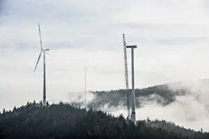 Alternative Energy Germany Drucke: Wind turbines under construction