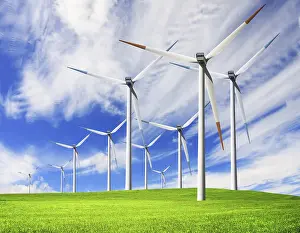 Wind Powered Renewable Energy Drucke: Windmill