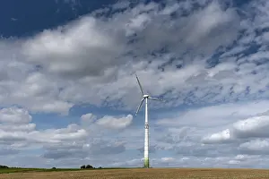Windmill Germany Drucke: Windmill and cloudy sky, Karsberg