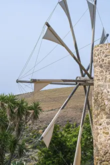 Windmill Greece Drucke: Windmill, Crete, Greece