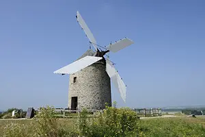 Drucke von Windmühle Moulin à vent de Moidrey, Pontorson, Département Manche, Normandie, Frankreich Manche Drucke: Windmühle Moulin à vent de Moidrey