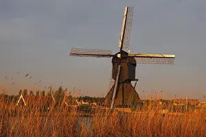 Windmill Sunrise Netherlands Drucke: Windmill at sunrise, Kinderdijk