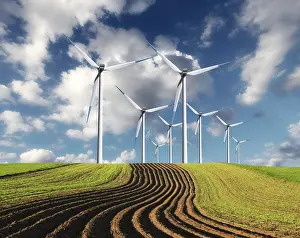 Ecofriendly Renewable Energy Source Drucke: Windmills
