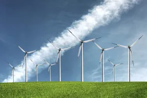 Agricultural Energy Source Drucke: Windmills on the sky