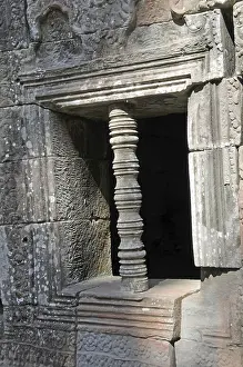 Drucke von Fenster mit Säule, Prasat Ta Som, Angkor, Kambodscha Kambodscha Kulturerbestätten Drucke: Fenster mit Säule, Prasat Ta Som