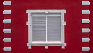 Architectural Style Inspiration Drucke: The window of the red wall