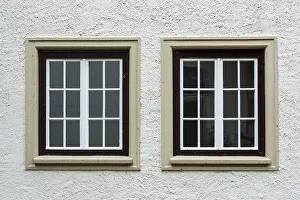 Empty Historic City Centre Germany Drucke: Two windows. Background, Joachimsthal, Germany