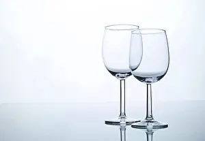 Bright Studio Shot Drucke: Two wine glasses