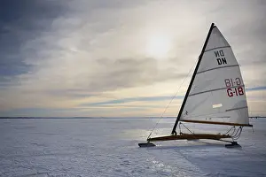 Central Europe Winter Landscape Drucke: Winter at Dummer See with