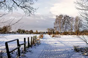 Berlin Winter Landscape Drucke: Winter landscape, fields and fields in Berlin Lubars