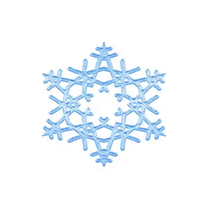 Deserted Winter Scene Drucke: Winter snowflake on white background