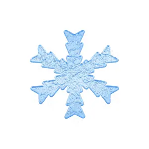 Bright White Background Drucke: Winter snowflake on white background