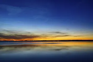 Deserted Winter Landscape Photography Drucke: Winter sunset at the Dummer