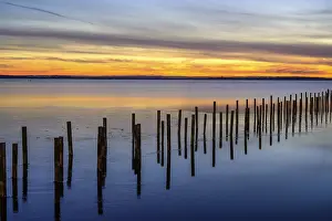 Deserted Winter Landscape Photography Drucke: Winter sunset at the Dummer