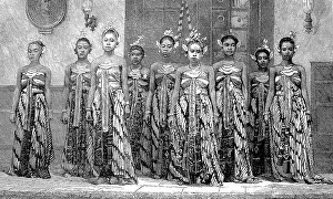 Southeast Asia Historical Images Drucke: The Wives of a Prince of Java in 1880