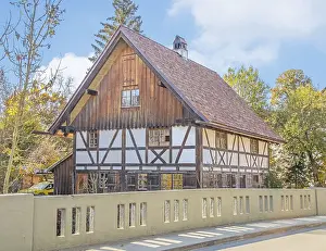 Timber Framed House Photography Drucke: Wolfegg half-timbered building