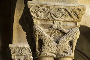 Huesca Spain Drucke: Wolves in sheep's clothing devouring a ram