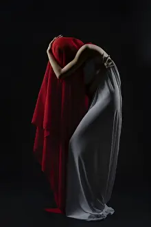 Confident Facial Expression Drucke: A woman poses dramatically in a casting session