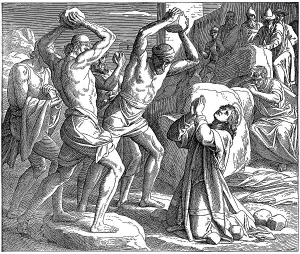 Holzschneidwerk, Die Steinlegung des heiligen Stephanus