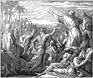 Old Testament Woodcuts Drucke: Woodcut, Return from Captivity