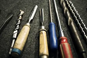 Woodworking Tools Drucke: Woodworking and cutting tools