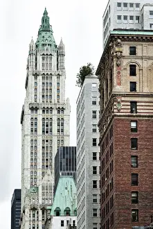 Manhattan Landmark Drucke: Woolworth building, skyscraper