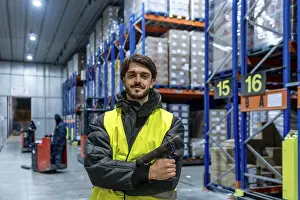 Cold Storage Logistics Drucke: Worker smiling at the camera