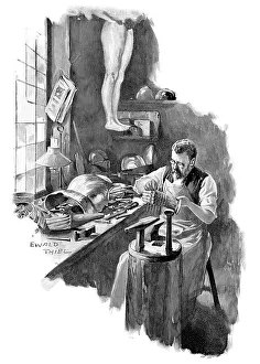 Traditional Craftsmanship Skills Drucke: Workshop of a costume maker or bladesmith