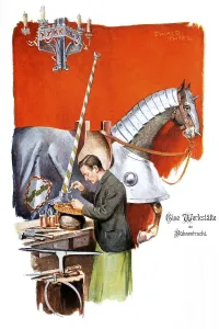 Animal Depiction Art Drucke: Workshop of a costume maker or chiseller
