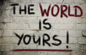 Symbolic World Image Drucke: The World Is Yours Concept
