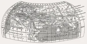 Ancient World Map Drucke: World map by Claudius Ptolemy, c