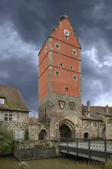 Bavaria City Wall Drucke: Wornitztor, completed around 1235