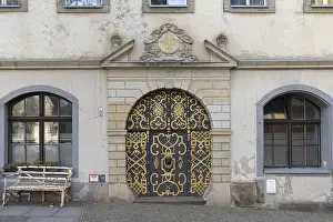 Bautzen Saxony Germany Drucke: Wrought iron gate at Fleischmarkt