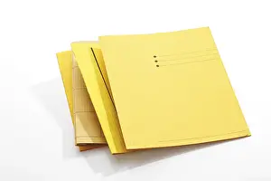 Still Life Studio Shots Drucke: Yellow folders