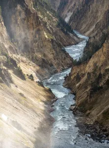 Yellowstone National Park Scenery Drucke: Yellowstone River flows through Gorge