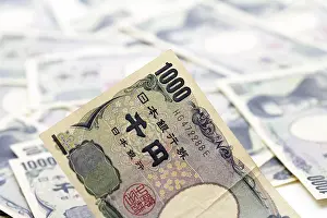 Empty Financial Market Scene Drucke: Yen notes