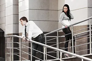 Adult Depression Symptoms Drucke: Young couple having some problems on the date