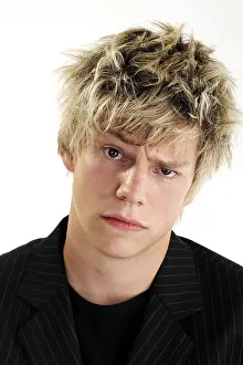 Caucasian Male Portrait Drucke: Young man, in doubt