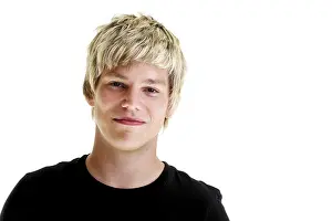 Caucasian Male Model Drucke: Young man looking into camera