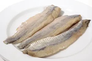 Pickled Herring Nutrition Drucke: Young salted herring