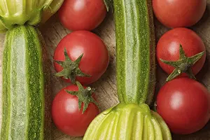 Tomato Nutrition Drucke: Zucchini and tomatoes