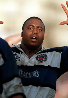 Old School Rugby Images Drucke: Bath v Leicester