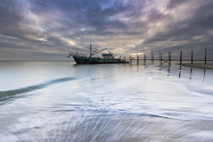 UNESCO World Heritage Site Holland Drucke: boat dock