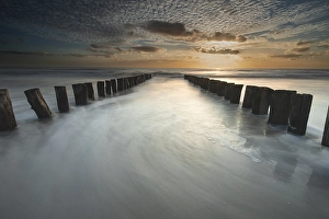 European Seascape Drucke: Breakers on the North Sea beach