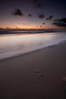 Long Exposure Beach Photos Drucke: Breakers on the North Sea beach