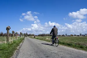Radfahrer am Westerlanderkoog