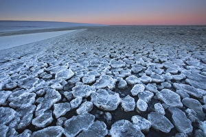 UNESCO World Heritage Site Wadden Sea Drucke: Frozen Wadden Sea
