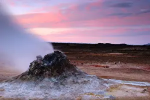 Icelandic Evening Light Drucke: Krafla