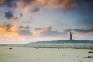 Long Exposure Beach Photography Drucke: lighthouse